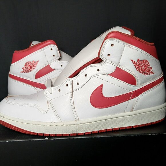 Nike Other - Nike Air Jordan 1 Mid SE White/Lobster-Dune Red Sail Men Shoe Size 13